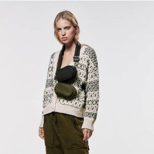 Zara Small Olive Green Crossbody Bag